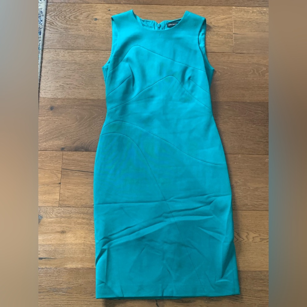 Elegant Teal Sleeveless Dress